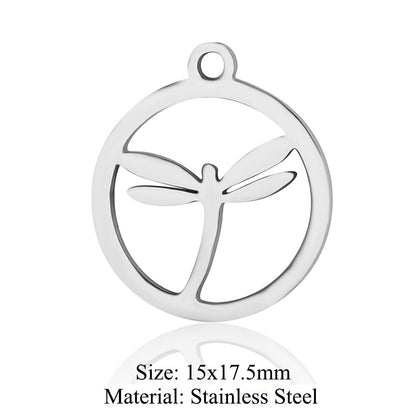 5 pcs/titanium steel pendant pigeon owl dolphin