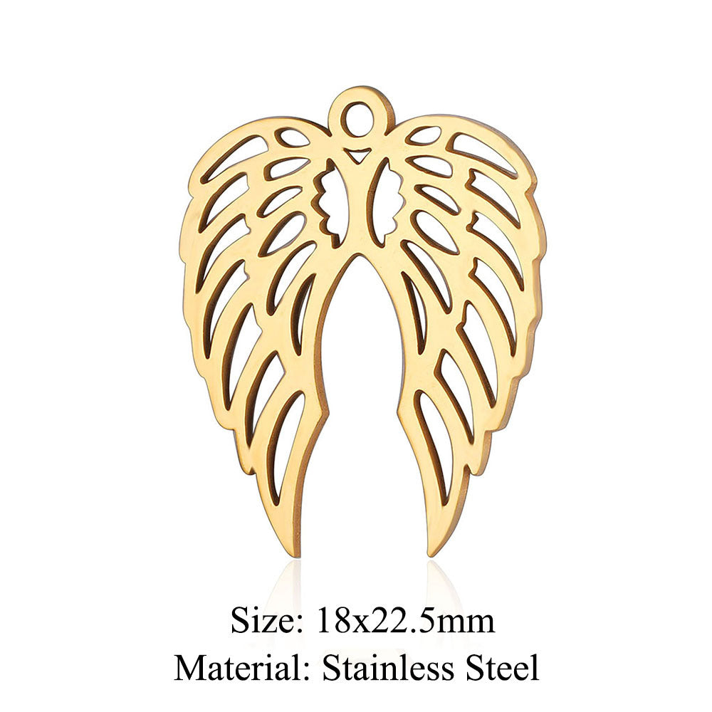5 pcs/pack Angel Cupid titanium steel pendant