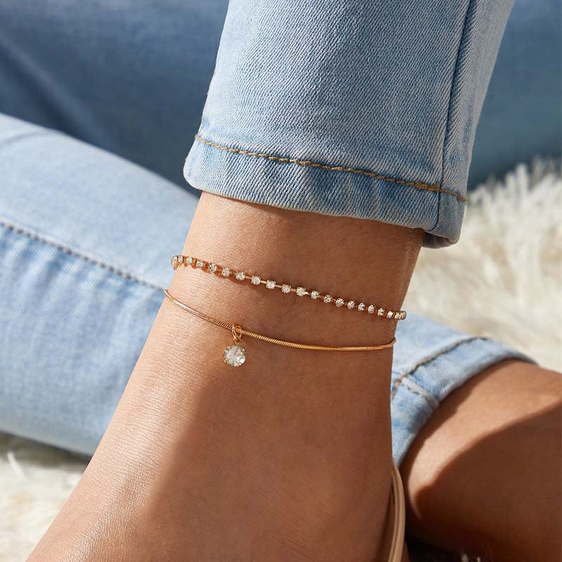 Double-Layer Heart Anklet