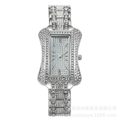 Gypsy watch women's steel belt full of diamonds