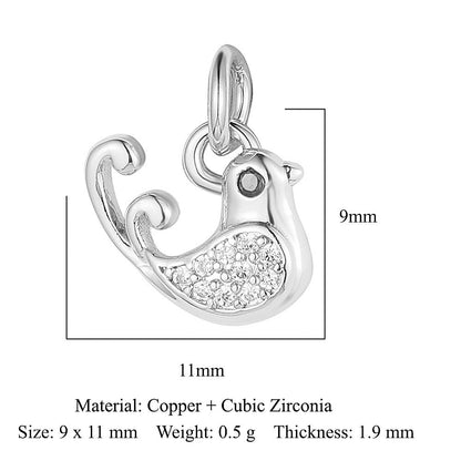 Copper zircon winged spider snake pendant