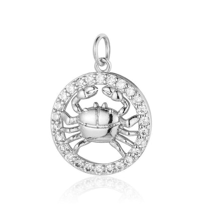 Twelve constellations copper zircon pendant DIY