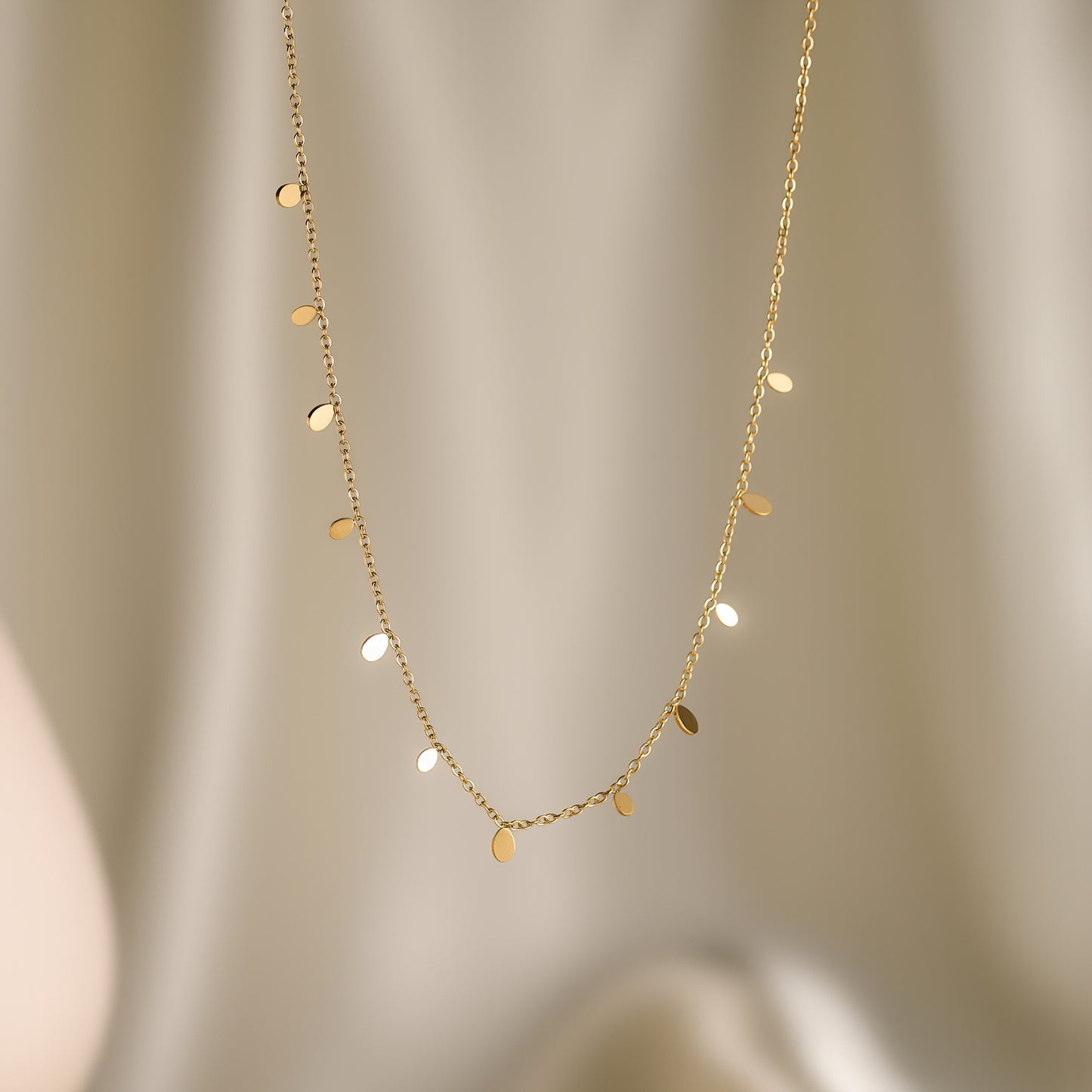 Titanium Steel Square Disc Necklace