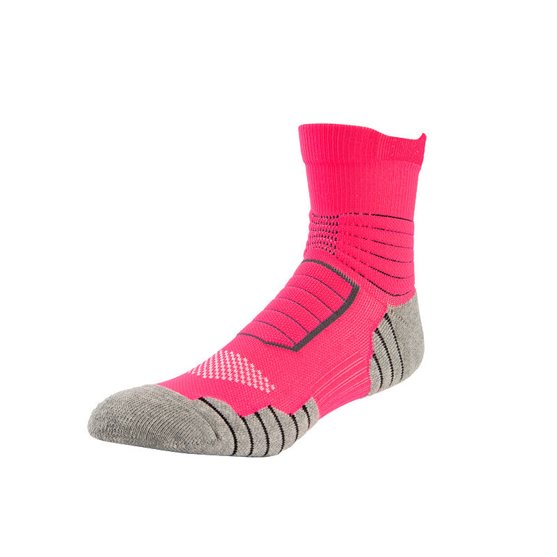 Summer Mid-Calf Sports Socks Thick Terry