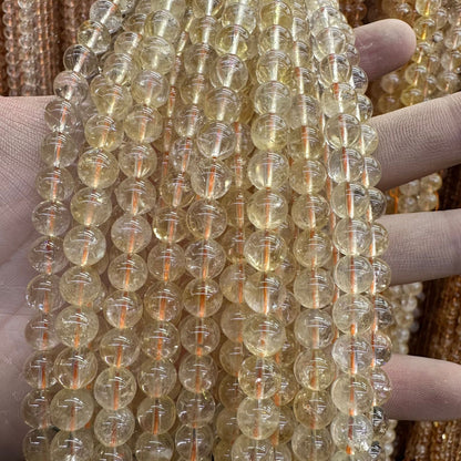 6-10mm natural uncolored unwaxed yellow crystal