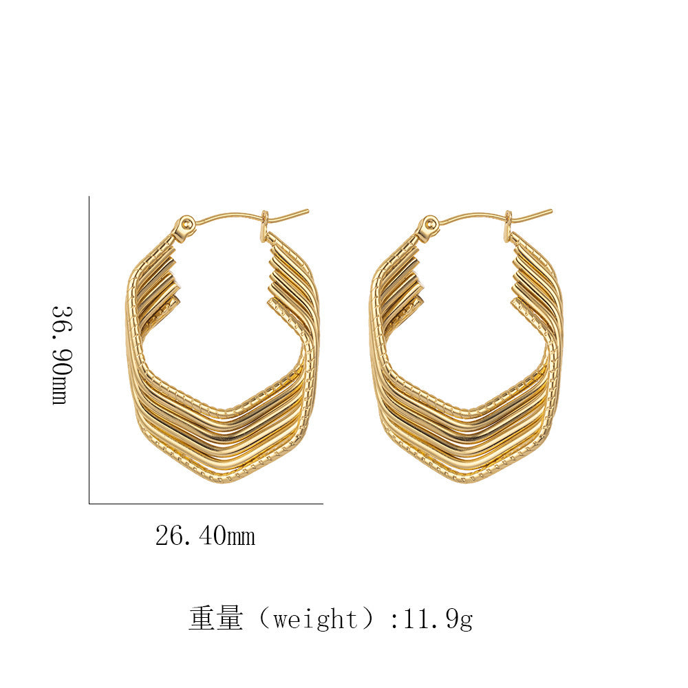 Hollow Love Wheat Ear Earrings