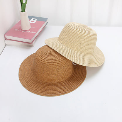 29cm Children's Flat-Brim Straw Hat Summer