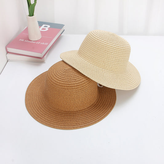 29cm Children's Flat-Brim Straw Hat Summer
