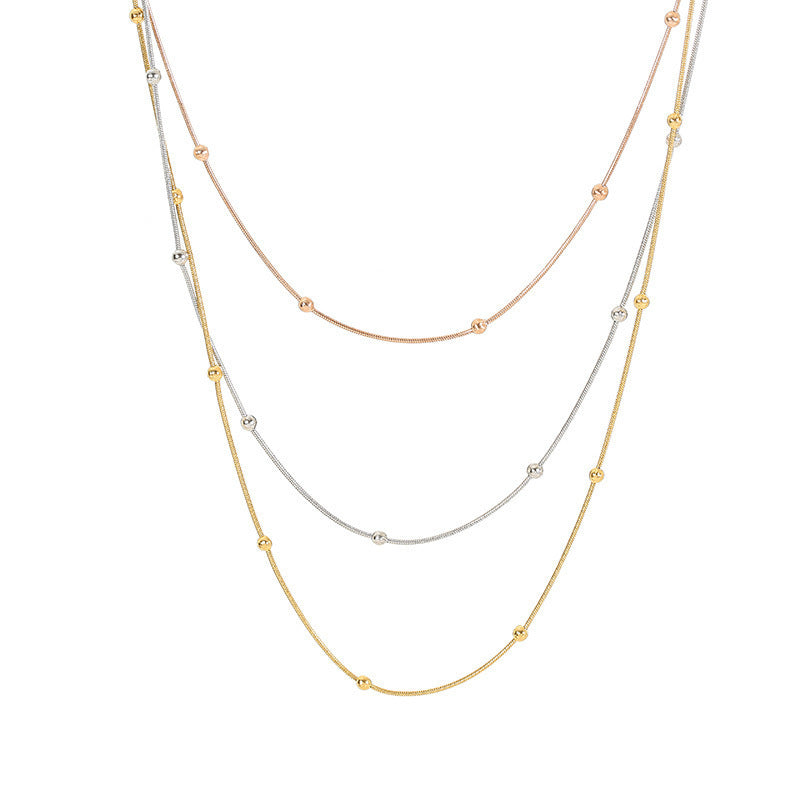 Korean Doudou Titanium Steel Collarbone Necklace