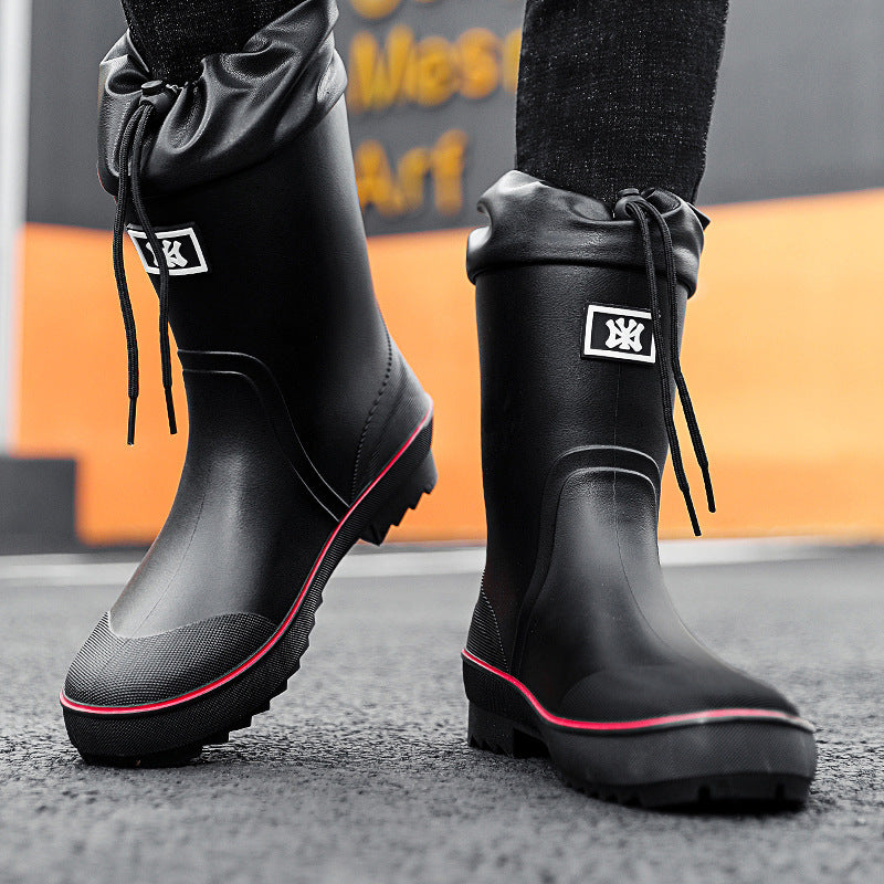 Rain boots men's fashion outer wear