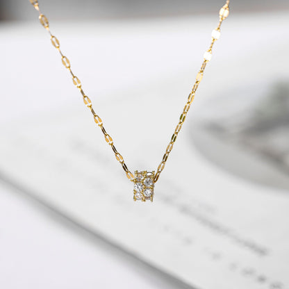 Slightly inlaid small waist necklace