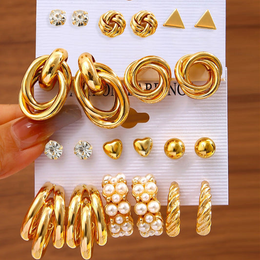 11-Piece Imitation Pearl Earring Set