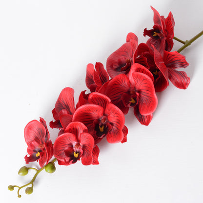 Orquídea Phalaenopsis de 9 cabeças com flor artificial única 