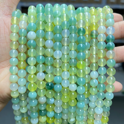 Green grape agate loose beads