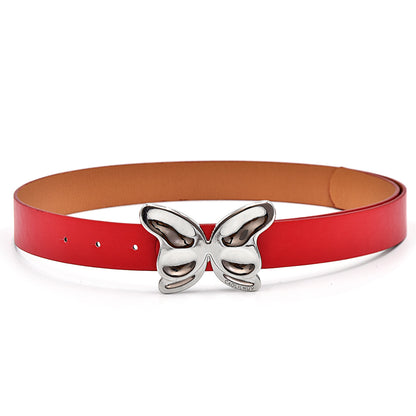 Elastic waist bright red belt