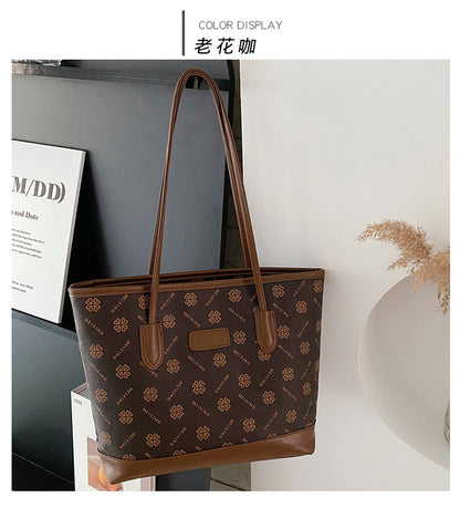 Alphabet Versatile Retro Shoulder Tote Bag