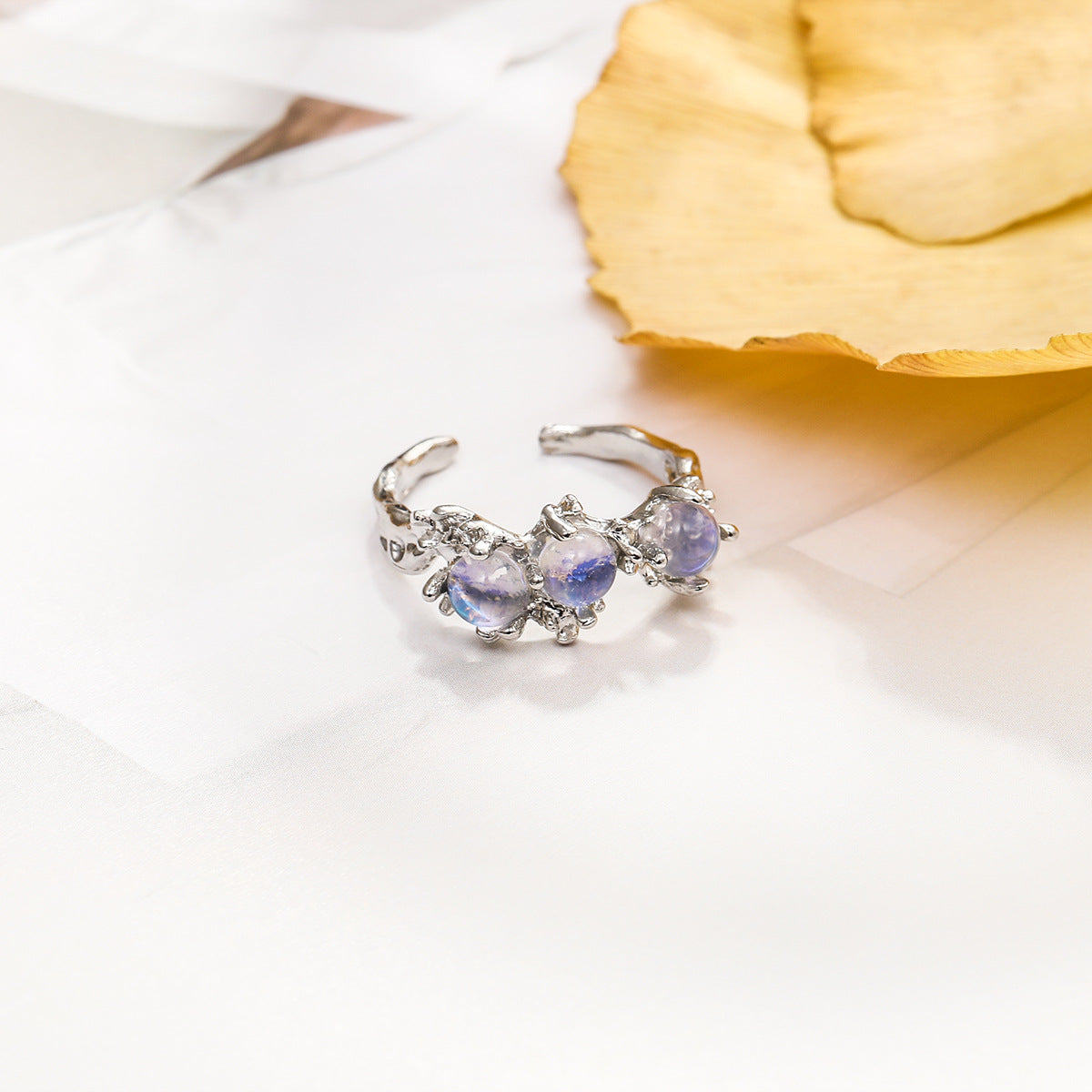 Moonstone Inlay Ring