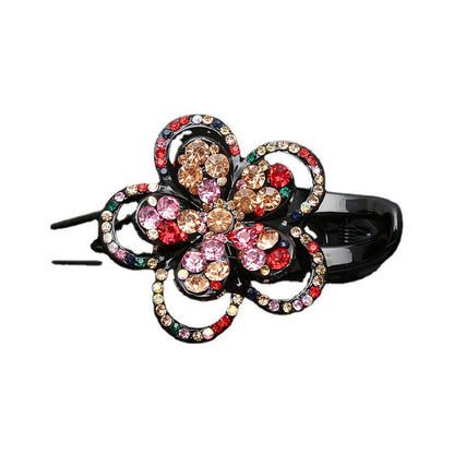 Disc hair five-petaled flower rhinestone grab clip headdress