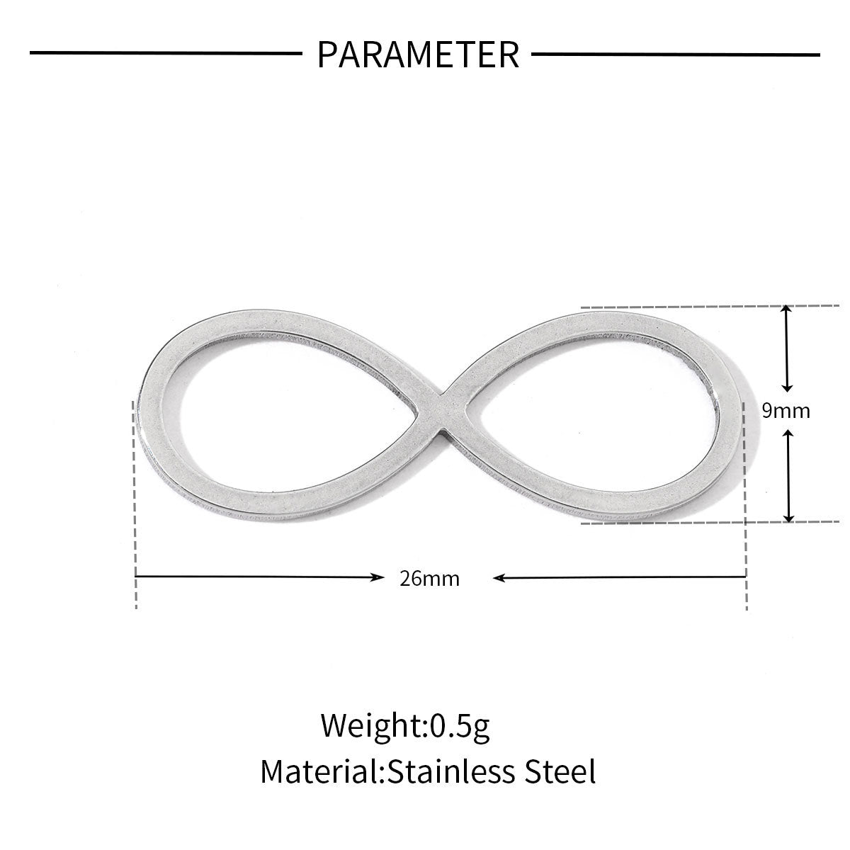 20 pcs/pack Geometric triangular round titanium steel pendant