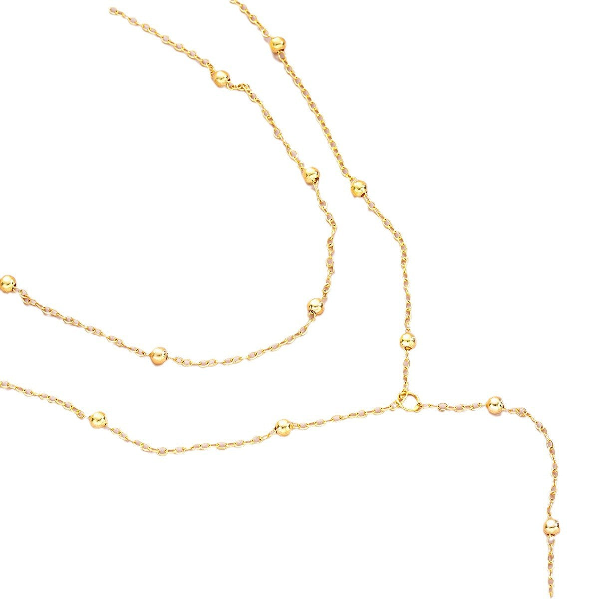 Geometric Fringe Double Layer Necklace