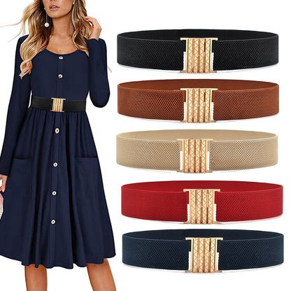 Elastic wide belt women's summer