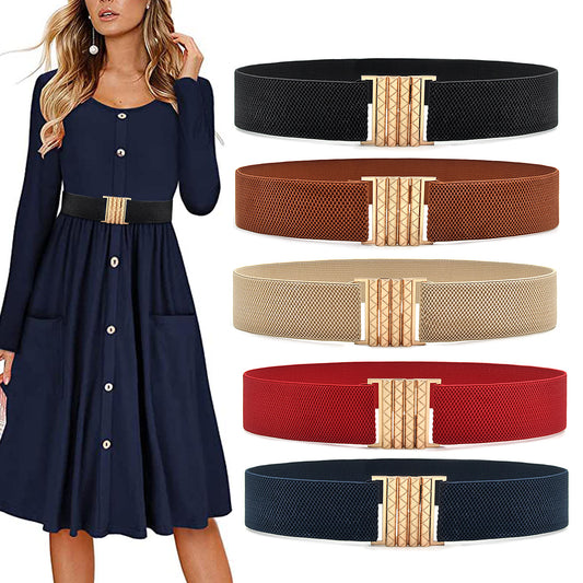 Elastic wide belt women's summer