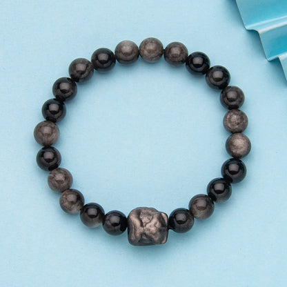 Pulseira Leão Cristal Prata Diamante 