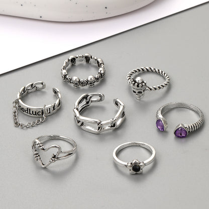 Butterfly Rose Knuckle Ring Set 10 Pieces