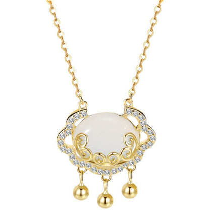 18K rose gold titanium steel necklace