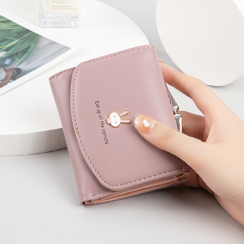 Cute rabbit wallet pu leather