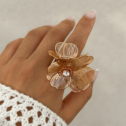 Fringed petal earrings