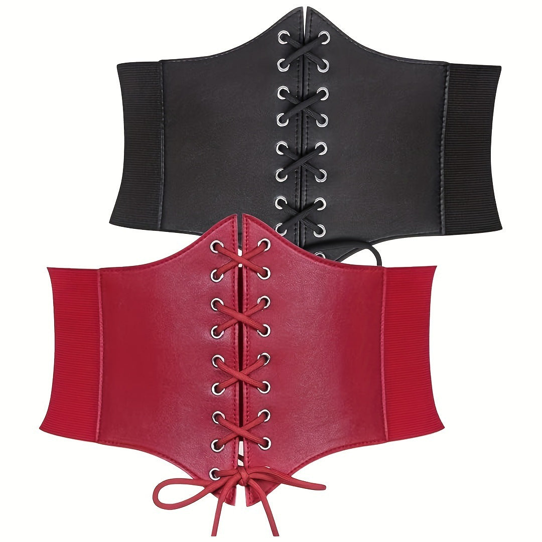 Elastic waist width belt