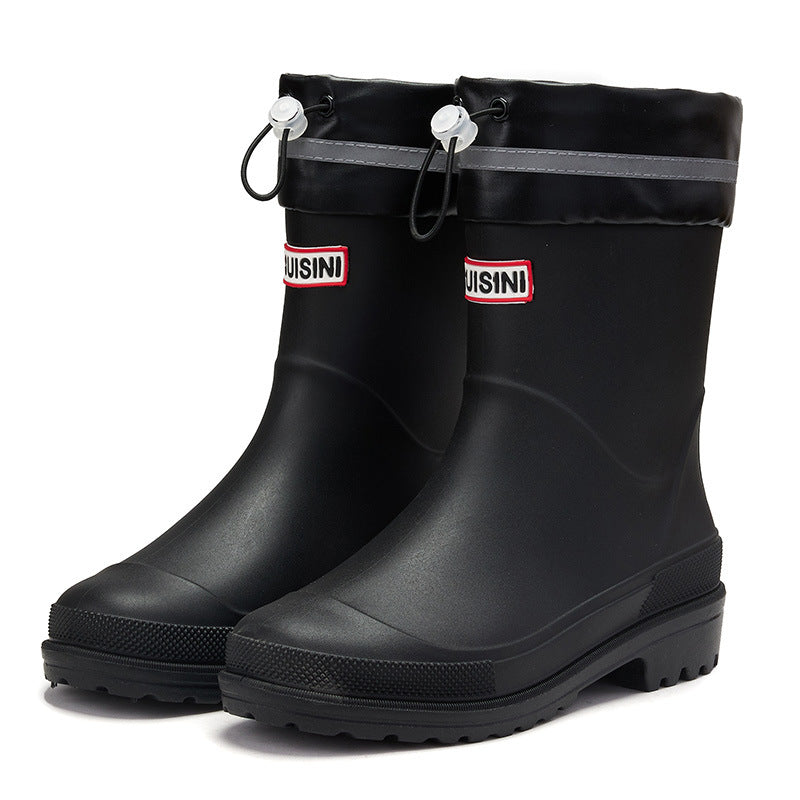 Bundle middle tube rain shoes wear-resistant and waterproof