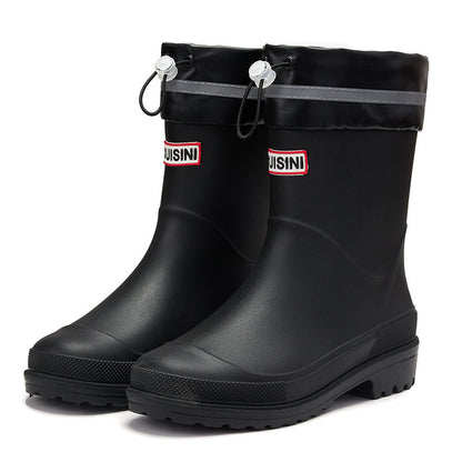 Bundle middle tube rain shoes wear-resistant and waterproof