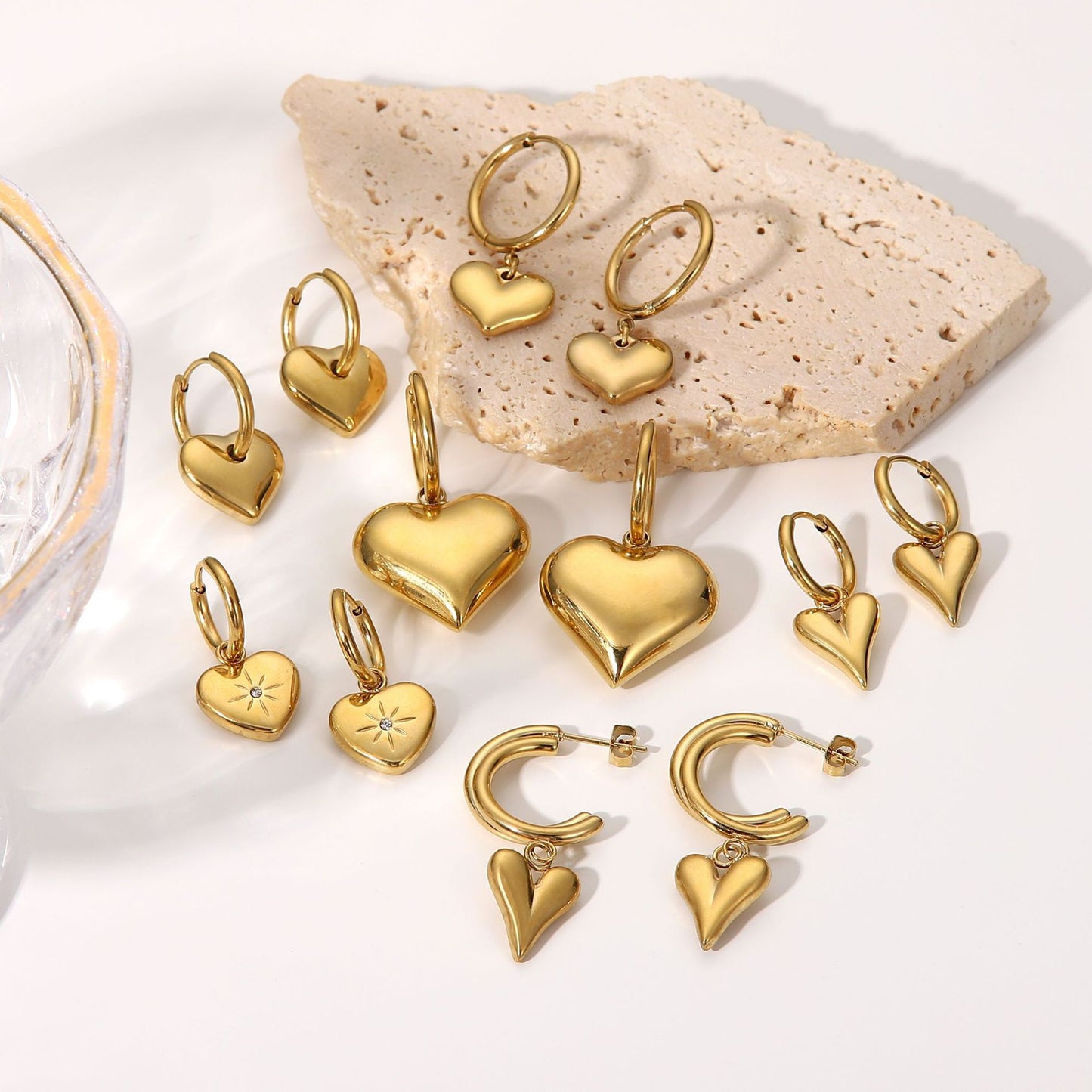 Heart Earrings 14K