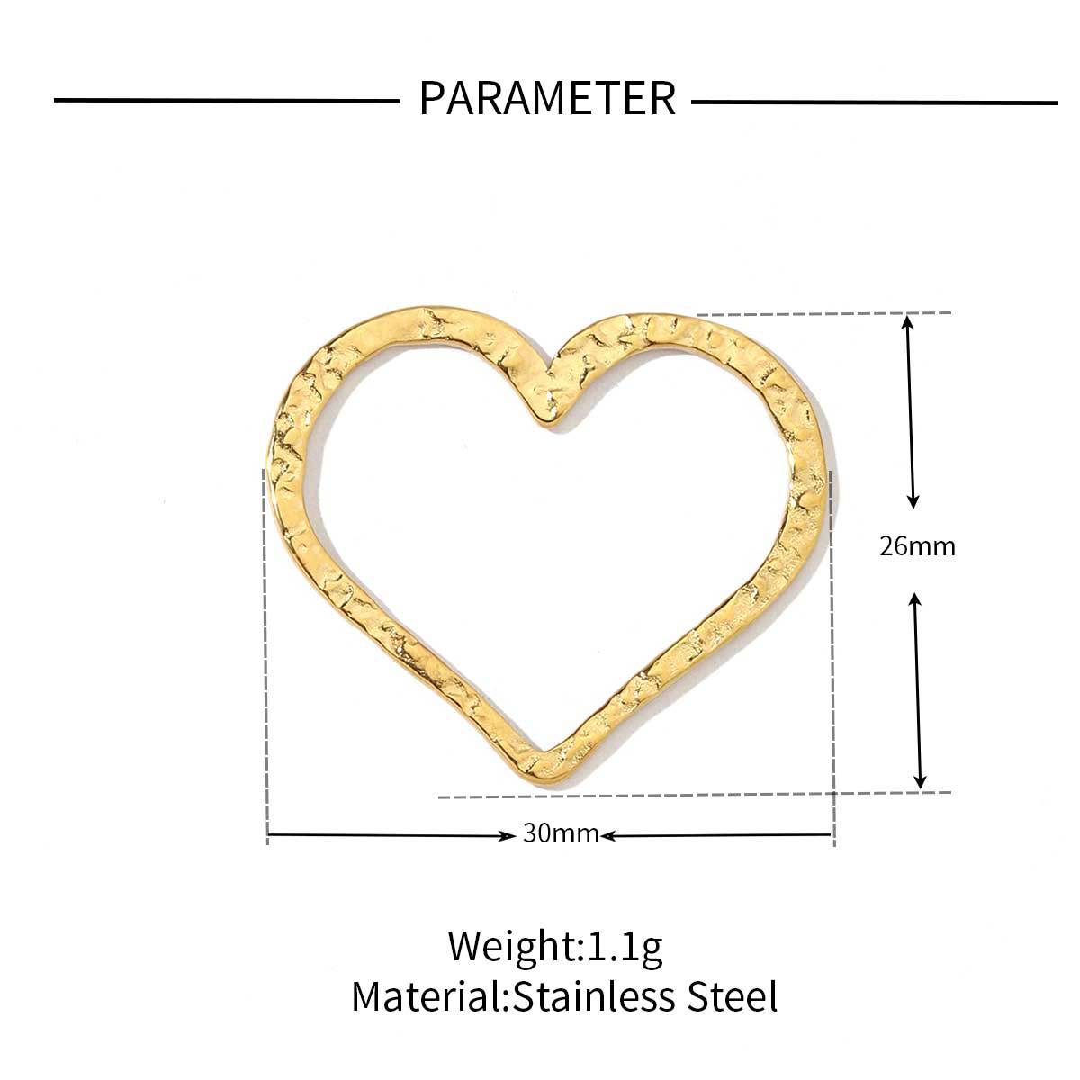 French flower peach heart titanium steel necklace pendant