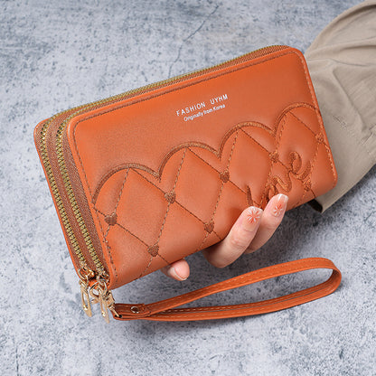 Embroidery thread wallet women's fashion