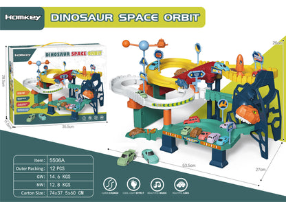 Dinosaur Mountain Track Car Adventure Aparcamiento Juguete para niños de 3 a 4 años 