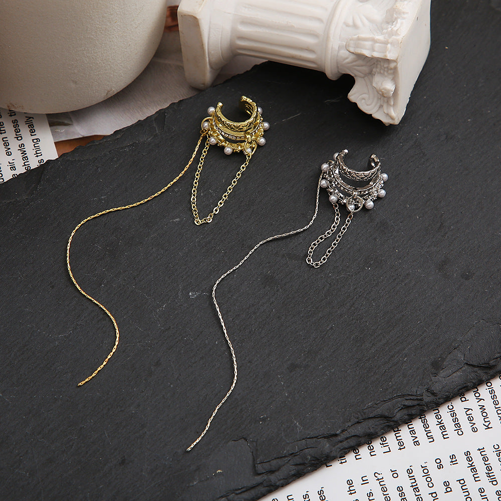 Long Fringe Chain Ear Cuff (Single)
