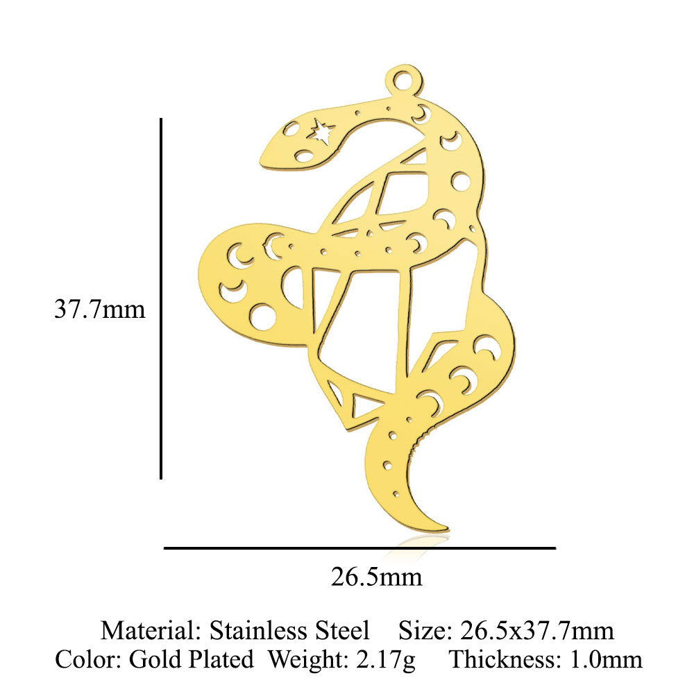 5 pcs/bag, mermaid tail titanium steel pendant.