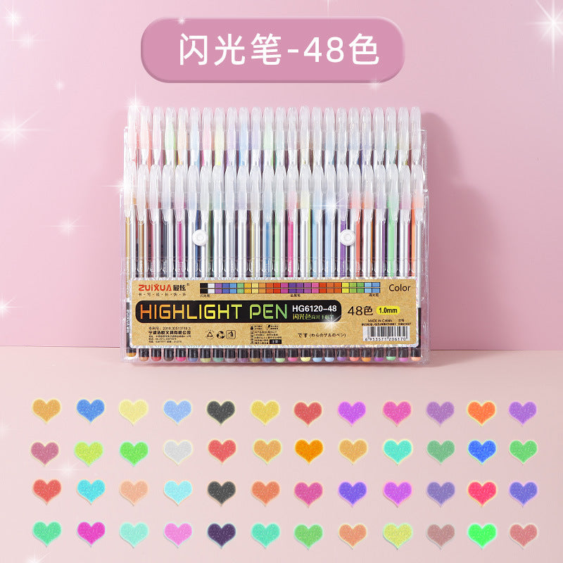 Color glitter neutral pen