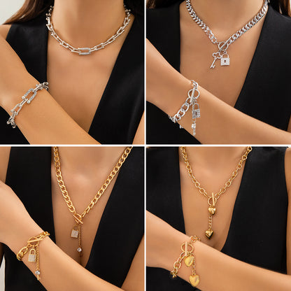 Versatile rhinestone chain necklace