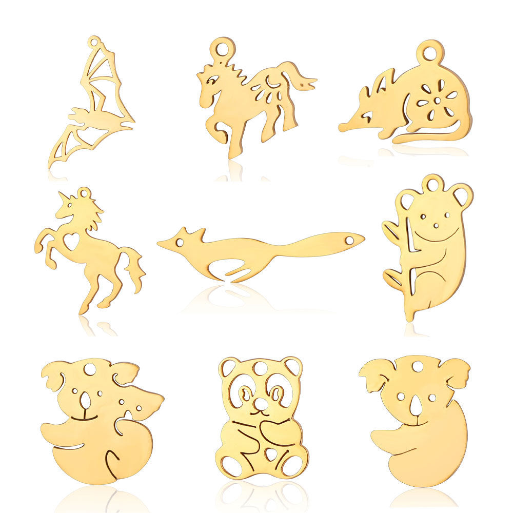 5 pcs/titanium steel pendant Seagull Mouse Koala Panda