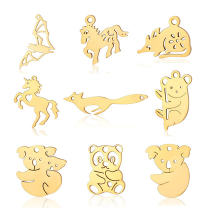 5 pcs/titanium steel pendant Seagull Mouse Koala Panda