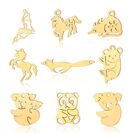 5 pcs/titanium steel pendant Seagull Mouse Koala Panda