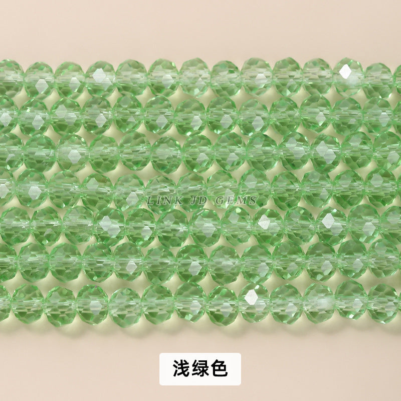 Colored crystal glass flat beads loose beads