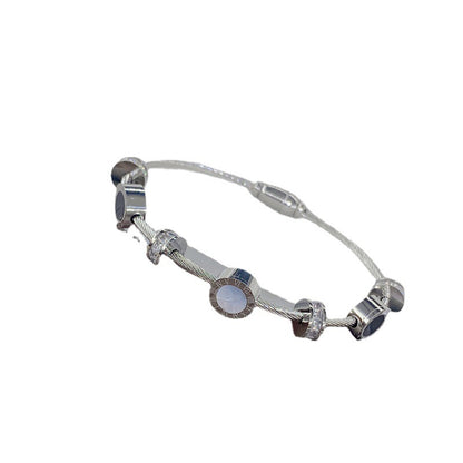 18K Titanium Steel Bracelet, Elegant Chic Magnetic Clasp