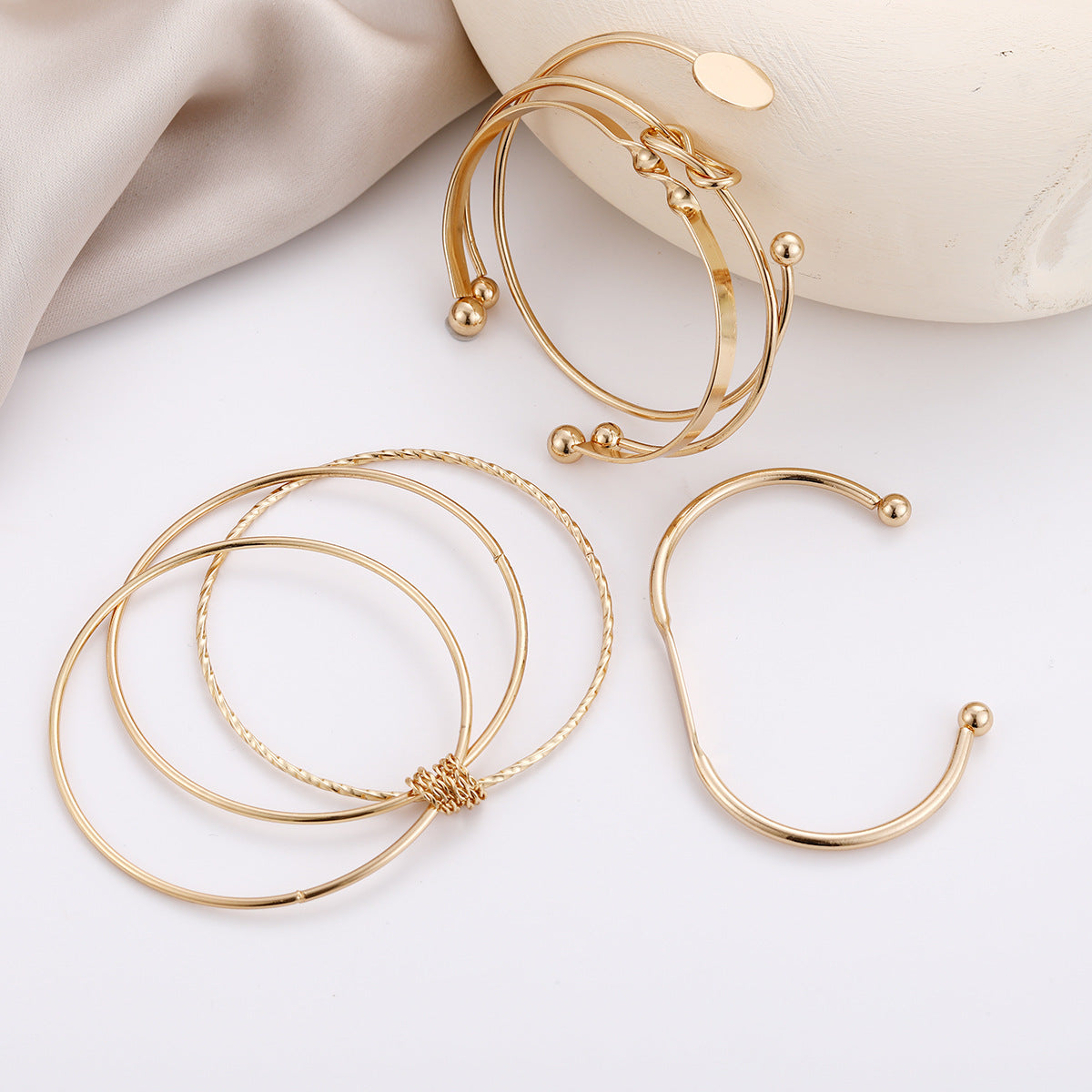 Geometric Knot Bracelet Set (5-Piece)