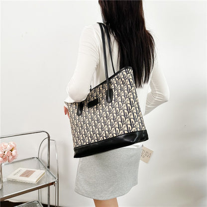 Alphabet Versatile Retro Shoulder Tote Bag