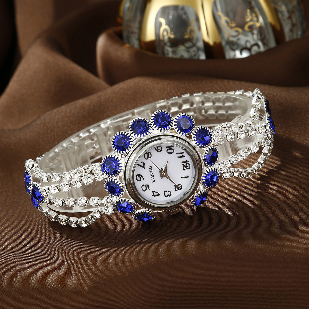Watch Women's Rhinestone Jewelry Set